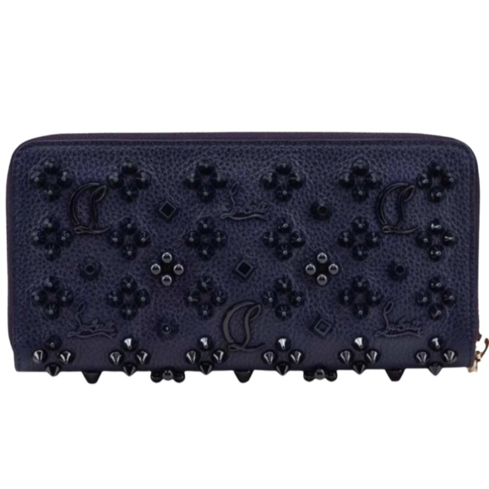Christian Louboutin Blue Studded Wallet - Picture 2 of 11